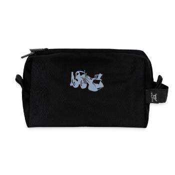 Excavator driver Excavator front loader sayings - Recycled Toiletry Zip Bag - black - Front
