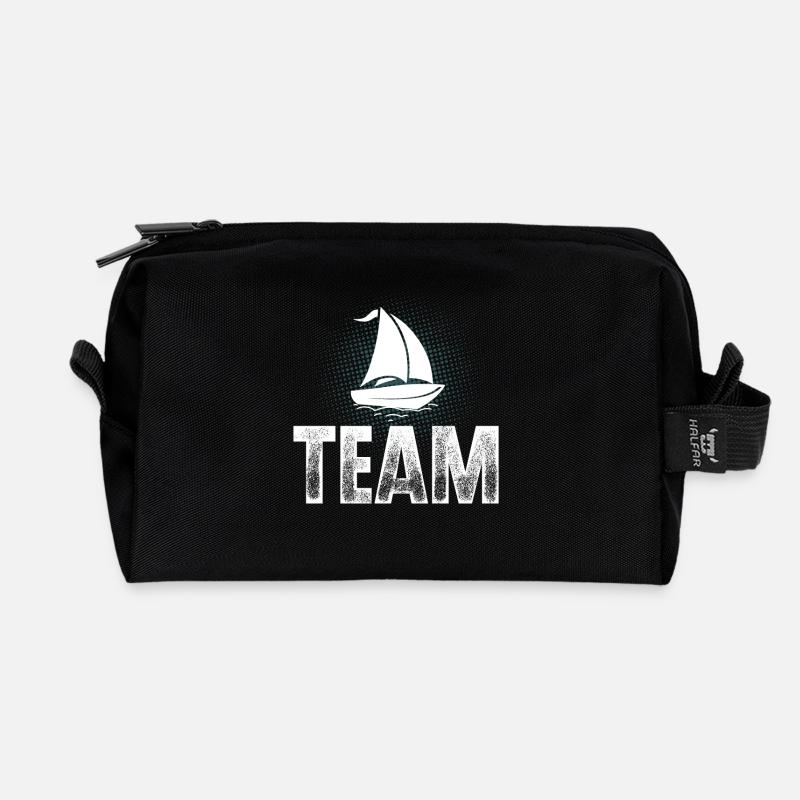 Segeln Segler Segelboot Team Crew - Recycelte Kulturtasche - Schwarz