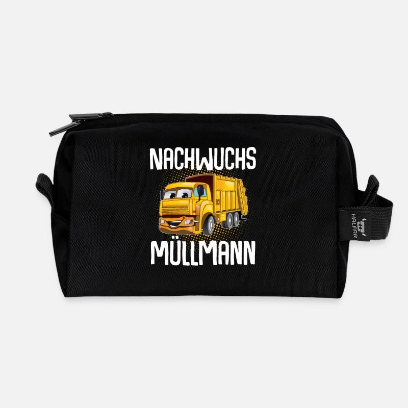 Nachwuchs Müllmann - Recycelte Kulturtasche - Schwarz