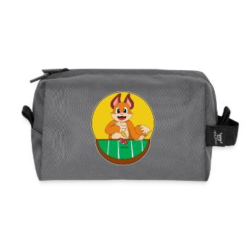 Jetons de poker Fox Poker - Trousse de toilette en tissu recyclé - anthracite - Devant