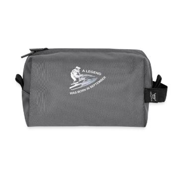 Légende du pilote Jet SKi née en septembre - Trousse de toilette en tissu recyclé - anthracite - Devant
