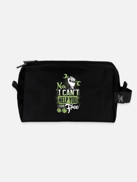 No, I'm not helping you for free - Recycled Toiletry Zip Bag - black