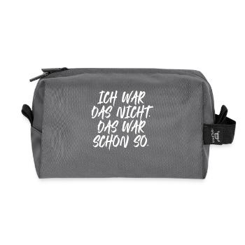 Ich Wars Nicht Das War Schon So Ironie Tollpatsch - Recycelte Kulturtasche - Anthrazit - Vorne