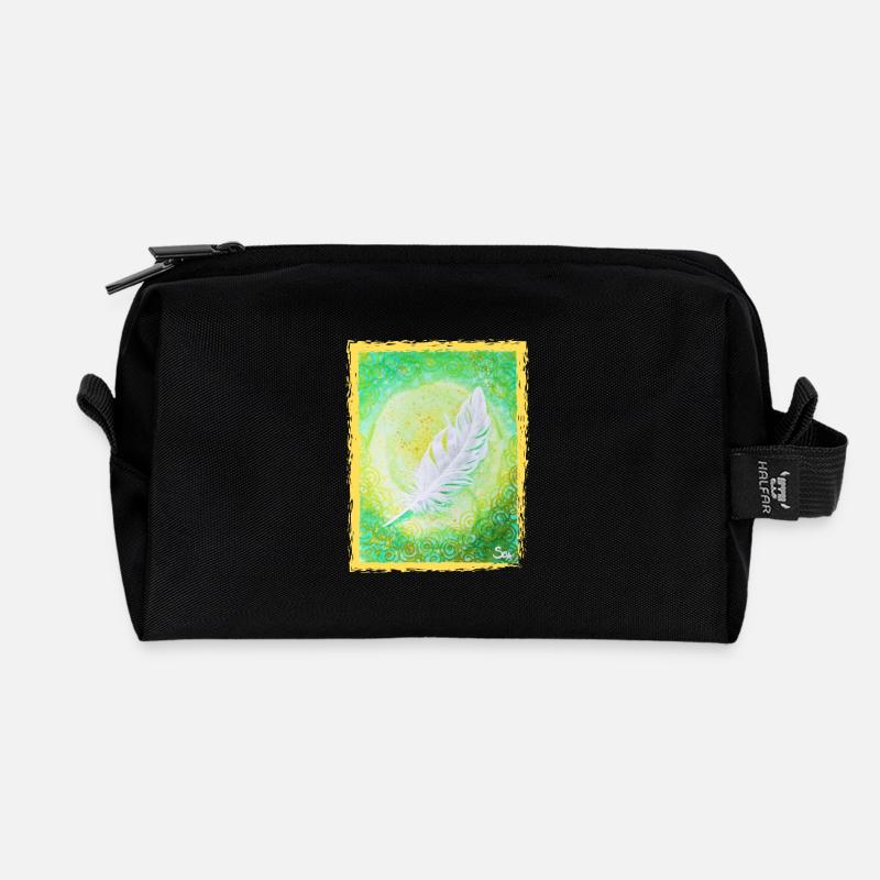 Feder der Natürlichkeit - Sonja Ariel von Staden - Recycelte Kulturtasche - Schwarz