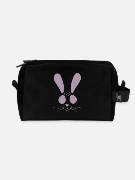 lapin lapin lapin de pâques - Trousse de toilette en tissu recyclé - noir