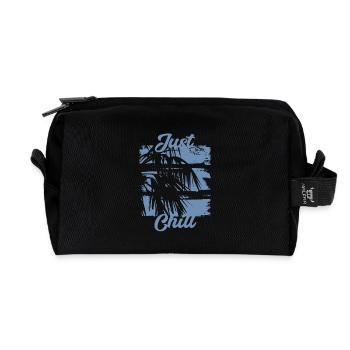 Summer Jamaica Just Chill Relax Design - Recycled Toiletry Zip Bag - black - Front