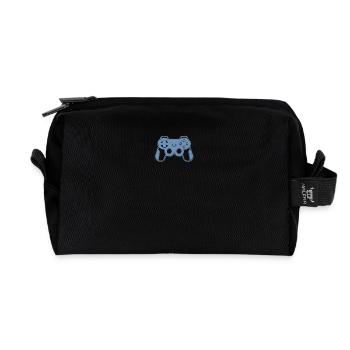 Gaming Gamer Controller Glitch - Recycled Toiletry Zip Bag - black - Front
