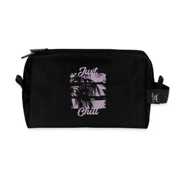 Summer Jamaica Just Chill Relax Design - Recycled Toiletry Zip Bag - black - Front