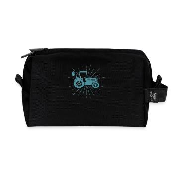 Landwirt Traktor Trecker Design - Recycelte Kulturtasche - Schwarz - Vorne