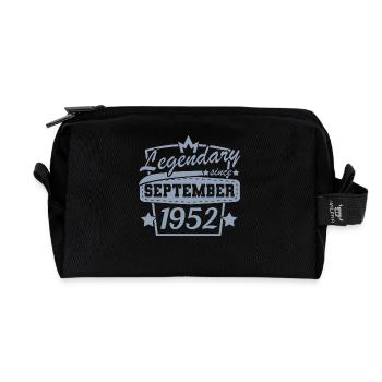 Légendaire depuis septembre 1952 Rétro Anniversaire - Trousse de toilette en tissu recyclé - noir - Devant