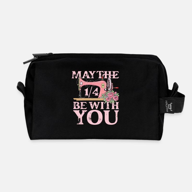 May the 1 4 be with you sewing - Recycelte Kulturtasche - Schwarz
