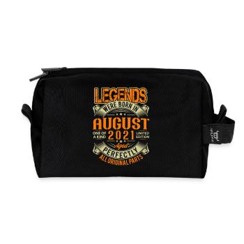 2021 August Geburtstag Legende - Recycelte Kulturtasche - Schwarz - Vorne