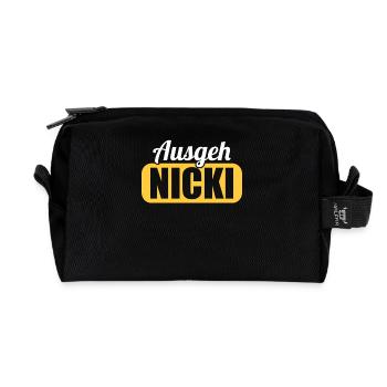 DDR Ostdeutschland Osten Ossi Ausgeh Nicki - Recycelte Kulturtasche - Schwarz - Vorne
