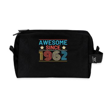 Awesome seit 1962 Geburtstag Retro - Recycelte Kulturtasche - Schwarz - Vorne