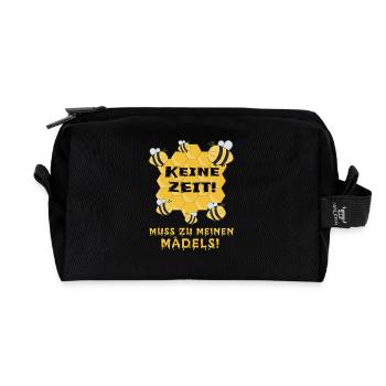 Imker Lustiger Spruch - Recycelte Kulturtasche - Schwarz - Vorne