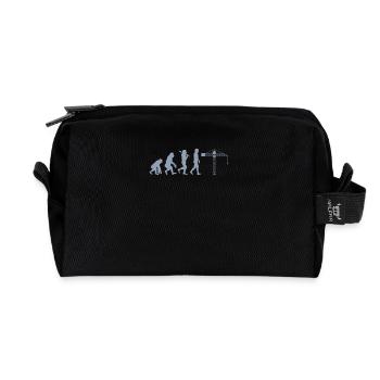 Crane operator Evolution - Recycled Toiletry Zip Bag - black - Front