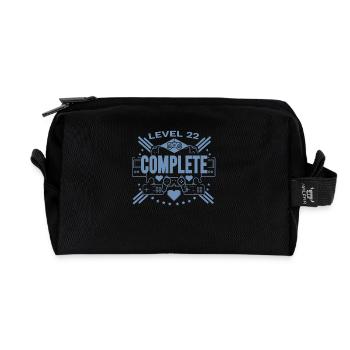 22 Birthday Gamer Level 22 - Recycled Toiletry Zip Bag - black - Front