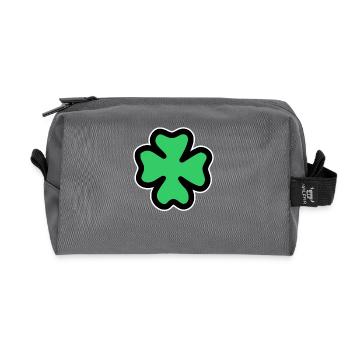 trèfle à quatre feuilles - Trousse de toilette en tissu recyclé - anthracite - Devant