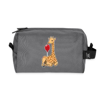 Giraffe Luftballon - Recycelte Kulturtasche - Anthrazit - Vorne