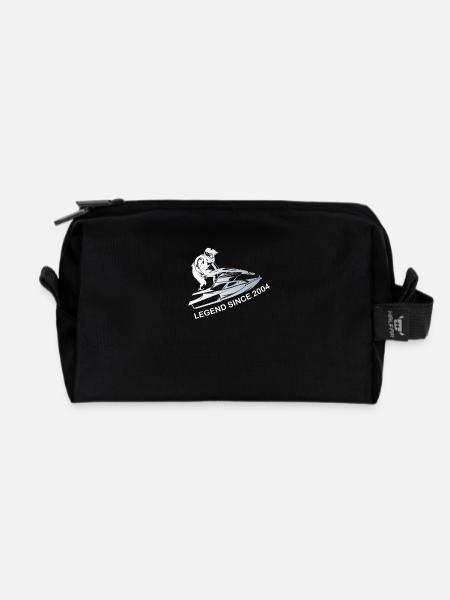 Gifts for the 18th Jet Ski - Recycled Toiletry Zip Bag - black