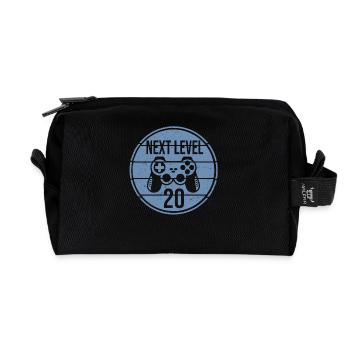 20th Birthday Gamer Gaming Console - Recycled Toiletry Zip Bag - black - Front