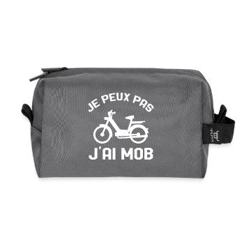 Je Peux Pas J'ai Mob Cadeau - Trousse de toilette en tissu recyclé - anthracite - Devant