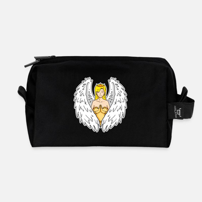 Guardian angel - Recycled Toiletry Zip Bag - black