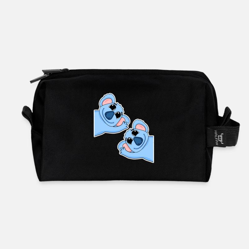 Koala Koalas - Recycelte Kulturtasche - Schwarz
