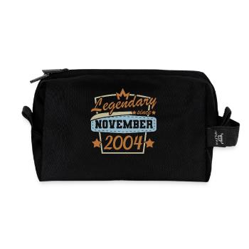 Geschenke zum Geburtstag November 2004 Sprüche - Recycelte Kulturtasche - Schwarz - Vorne