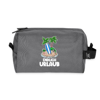 Urlaub - Recycelte Kulturtasche - Anthrazit - Vorne