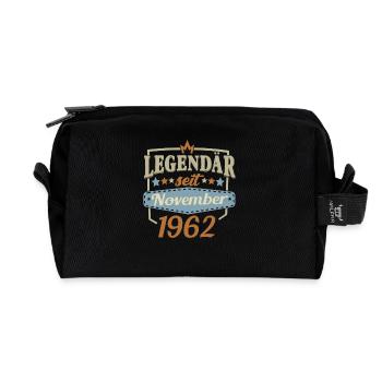 Legendär seit November 1962 Vintage Retro Sprüche - Recycelte Kulturtasche - Schwarz - Vorne