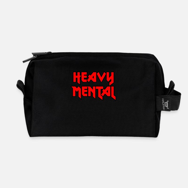 Heavy Metal - schwer psychisch - Recycelte Kulturtasche - Schwarz
