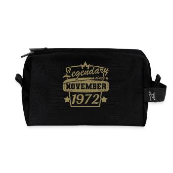 Legendär seit November 1972 Retro Sprüche 50. - Recycelte Kulturtasche - Schwarz - Vorne