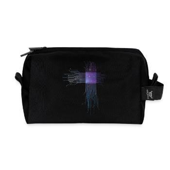 CPU Processor Computer Scientist Electrician - Recycled Toiletry Zip Bag - black - Front