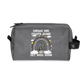 Gnome One combat seul le cancer de la peau - Trousse de toilette en tissu recyclé - anthracite - Devant
