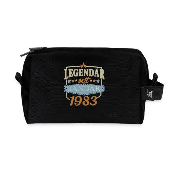 Geburtstag Sprüche Januar 1983 Geschenke - Recycelte Kulturtasche - Schwarz - Vorne