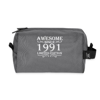 1991 - Né en 1991 - Trousse de toilette en tissu recyclé - anthracite - Devant