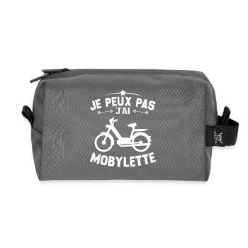 Je Peux Pas J'ai Mobylette Cadeau - Trousse de toilette en tissu recyclé - anthracite - Devant