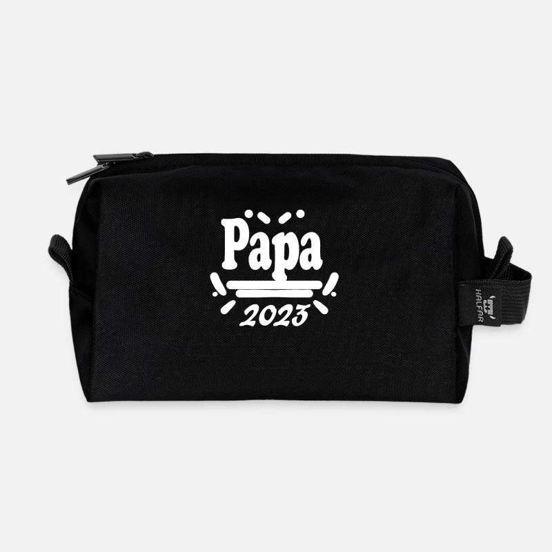 Papa 2023 - Vater 2023 - Recycelte Kulturtasche - Schwarz