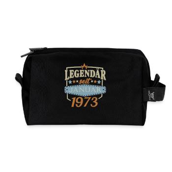 legendär seit Januar 1973 Geschenke - Recycelte Kulturtasche - Schwarz - Vorne