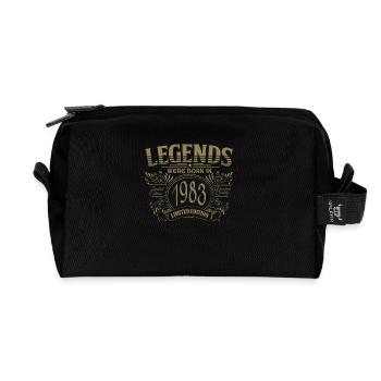 Des légendes sont nées en 1983 Don - Trousse de toilette en tissu recyclé - noir - Devant