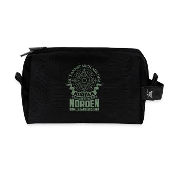 Du kannst mich aus dem Norden holen - Recycelte Kulturtasche - Schwarz - Vorne