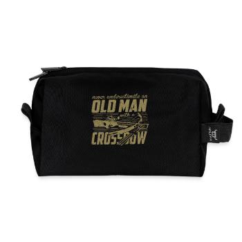 Arbalète ne sous-estime jamais un vieil homme - Trousse de toilette en tissu recyclé - noir - Devant