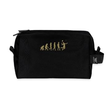 Badminton Evolution Geschenk - Recycelte Kulturtasche - Schwarz - Vorne