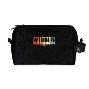 Touches de piano - Trousse de toilette en tissu recyclé - noir - Devant