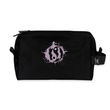 Golf Golfeur Golfing Yin Yan Symbole Japonais - Trousse de toilette en tissu recyclé - noir - Devant
