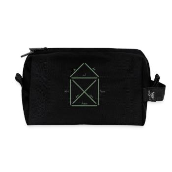 Das Haus vom Nikolaus Shirt für Weihnachten - Recycelte Kulturtasche - Schwarz - Vorne