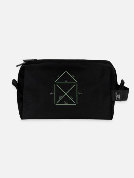 Das Haus vom Nikolaus Shirt für Weihnachten - Recycelte Kulturtasche - Schwarz