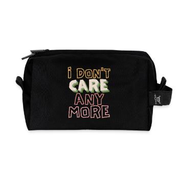 Frustration, sarcasm saying, introverted disillusionment - Recycled Toiletry Zip Bag - black - Front