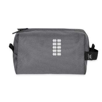 50 ans 50 ans feuille de pointage 50 anniversaire - Trousse de toilette en tissu recyclé - anthracite - Devant